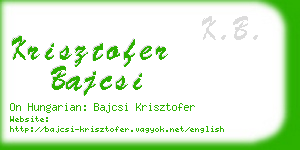 krisztofer bajcsi business card